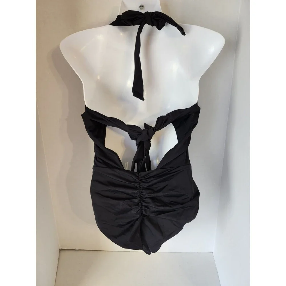 Large One Piece Swimsuit Black